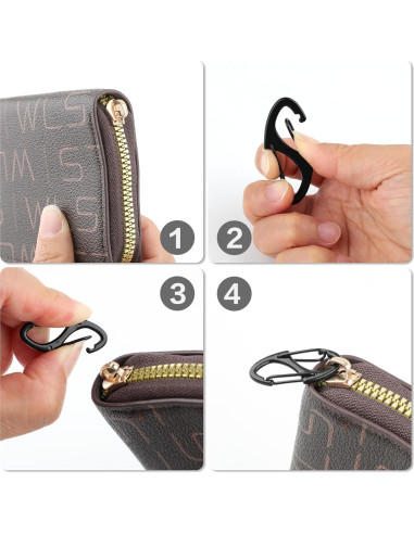 Cierres de Cremallera Antirrobo FENGWANGLI 20 Piezas Negro