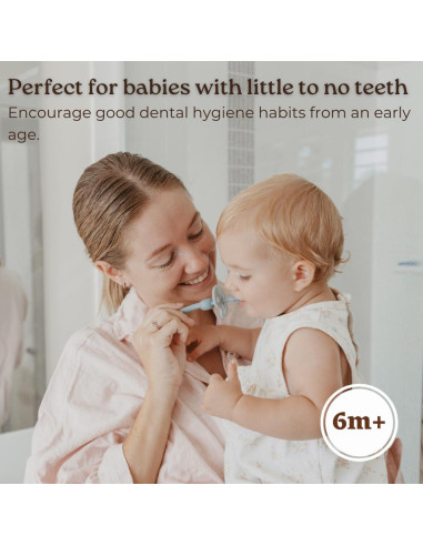Cepillo de Dientes de Silicona Haakaa 360 - Bebés 6 Meses+