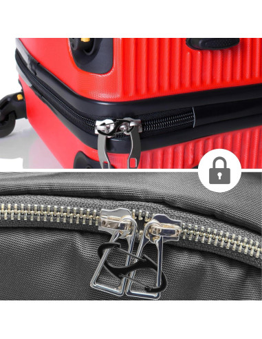 Cierres de Cremallera Antirrobo FENGWANGLI 20 Piezas Negro