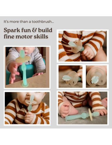 Cepillo de Dientes de Silicona Haakaa 360 - Bebés 6 Meses+