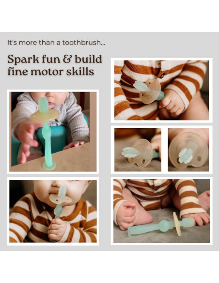 Cepillo de Dientes de Silicona Haakaa 360 - Bebés 6 Meses+