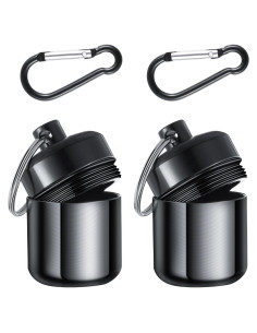 Estuche de Llave para Tapones de Oído YUXIANLB Negro - 2 Piezas