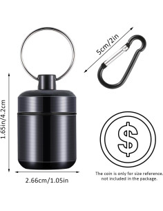 Estuche de Llave para Tapones de Oído YUXIANLB Negro - 2 Piezas 2