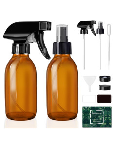 Botellas de Spray de Vidrio Ámbar 120 ml - Set de 2 Tecohouse