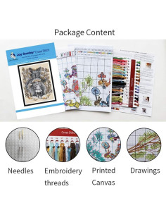 Kit de Bordado a Mano Happy Forever C263 Santa Claus 28x38cm 2