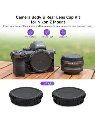 Tapa de lente y cuerpo Nikon Z30 Z50 Z5 Z6 Z7 JJC - 2 Piezas