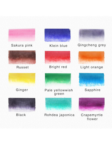 Set de 12 Marcadores de Acuarela TOSHARE con Mezclador Incoloro