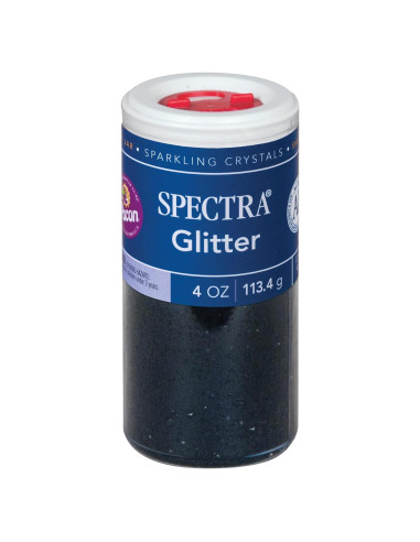 Glitter Negro Spectra 113.4 g - Cristales Hexagonales para Manualidades