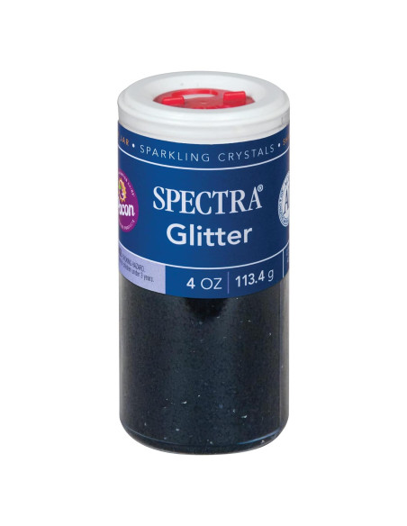 Glitter Negro Spectra 113.4 g - Cristales Hexagonales para Manualidades
