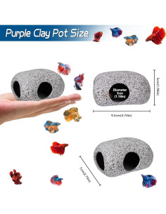 Cueva Decorativa para Acuario Ameliade Pequeña 9.5x7x5cm 2