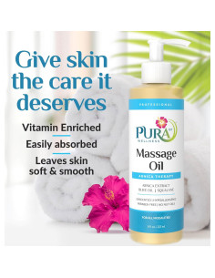 Aceite de Masaje Hipoalergénico PURA 1st 236ml Sin Fragancia 2