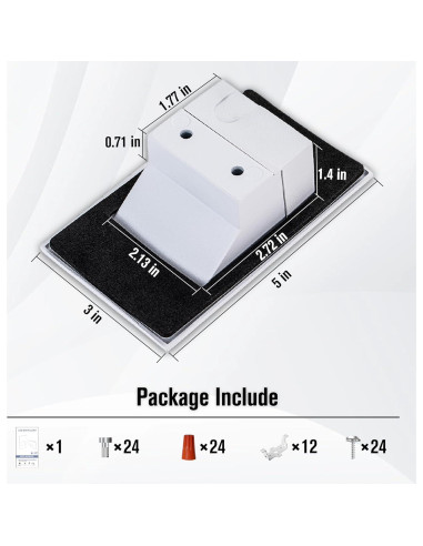 Paquete de 12 luces de escalera RGB TUMUPSM 12V 4W control remoto