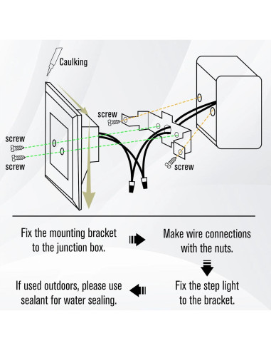 Paquete de 12 luces de escalera RGB TUMUPSM 12V 4W control remoto