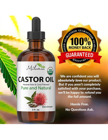 Aceite de Ricino Orgánico Milania 59 ml - Suero Hidratante