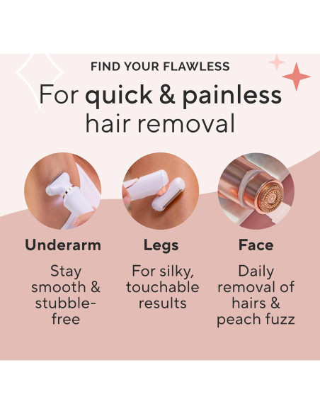 Afeitadora Eléctrica Flawless Bikini para Mujeres - Hipoalergénica