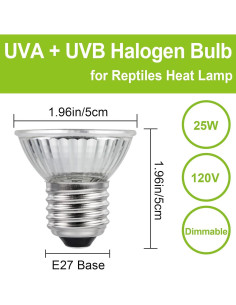 Bombilla UVB UVA 25W para Reptiles YEGRUEB - Paquete de 4 2
