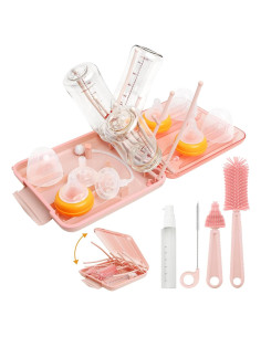 Juego de Limpieza de Biberones Maclined 6 en 1 Rosa