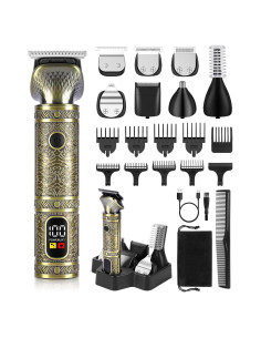 Recortadora de Barba Brightup 7 en 1 Inalámbrica con Pantalla LED