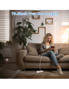 Estación de Carga USB WUCOHATI 10 Puertos 180 cm Inteligente 2