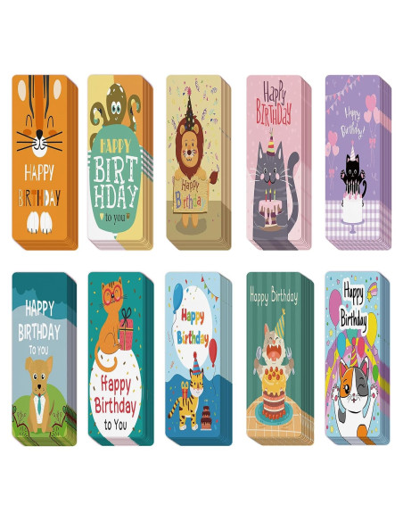 100 Marcadores de Cumpleaños emzrivo Multicolor 5x15 cm