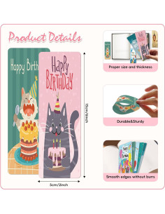 100 Marcadores de Cumpleaños emzrivo Multicolor 5x15 cm 2