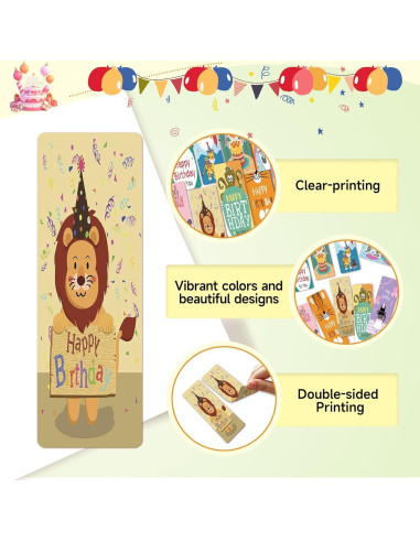 100 Marcadores de Cumpleaños emzrivo Multicolor 5x15 cm