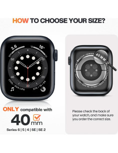 Funda Impermeable Goton para Apple Watch 40-49mm con Brillantes 2