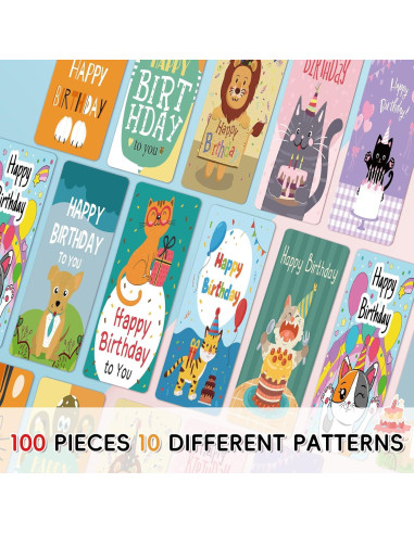 100 Marcadores de Cumpleaños emzrivo Multicolor 5x15 cm