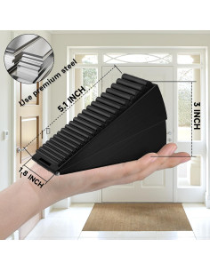 Tope de Puerta Actvty de Acero Inoxidable 75 mm Negro 2