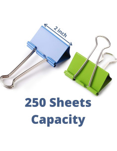 Clips de Carpeta Extra Grande Mr. Pen 5 cm 12 Piezas Color Variado 2