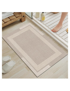 Alfombra de Baño Antideslizante YDKGL Beige 40x60cm