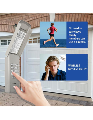 Teclado Inalámbrico Universal para Puerta de Garaje XDTKML 877MAX