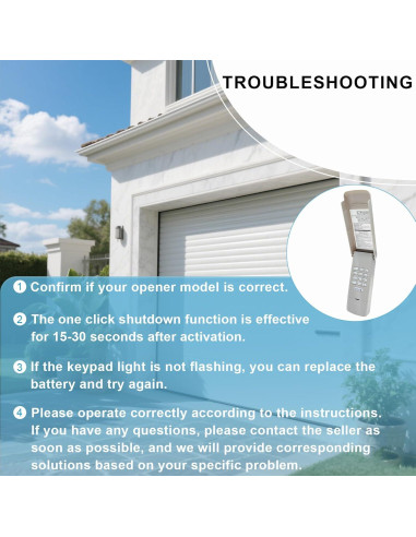 Teclado Inalámbrico Universal para Puerta de Garaje XDTKML 877MAX