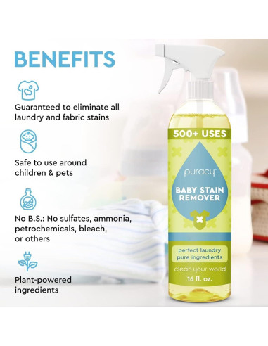 Removedor de Manchas Puracy para Ropa de Bebé 16 oz (0.45 kg)