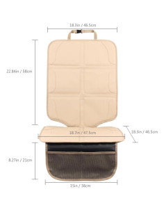 Protector de Asiento de Coche Pefirst PF801 Impermeable Beige 2