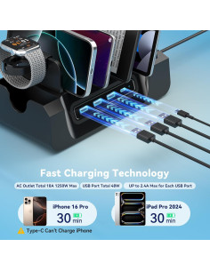 Estación de Carga KDD 6 en 1 para Múltiples Dispositivos 2