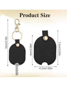 Funda de Llave de Coche de Cuero Vintage 2PCS - Soporte Práctico 2