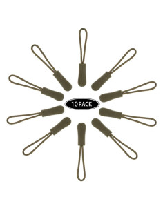 Tiradores de Cremallera CTZD Verde Militar - Paquete de 10 Unidades