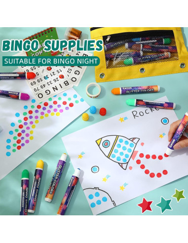 Marcadores de Puntos Crtiin 48 Unidades Lavables para Niños