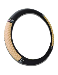 Cubierta de Volante Brillante Piburth 38 cm Beige Antideslizante 2