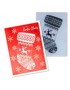 Carpeta de Embossing 3D Arbuya Calcetines de Navidad 17.8x12.7cm
