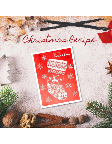 Carpeta de Embossing 3D Arbuya Calcetines de Navidad 17.8x12.7cm