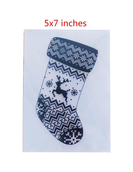 Carpeta de Embossing 3D Arbuya Calcetines de Navidad 17.8x12.7cm