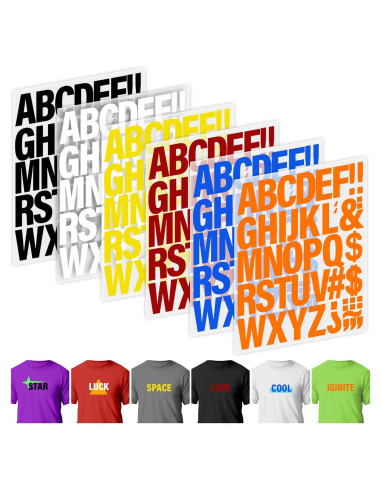 24 Hojas Letras Termoadhesivas Mckanti 1056 Piezas 5.08 cm