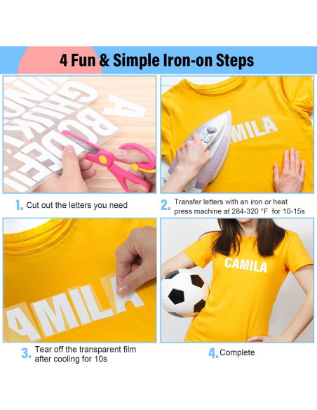 24 Hojas Letras Termoadhesivas Mckanti 1056 Piezas 5.08 cm