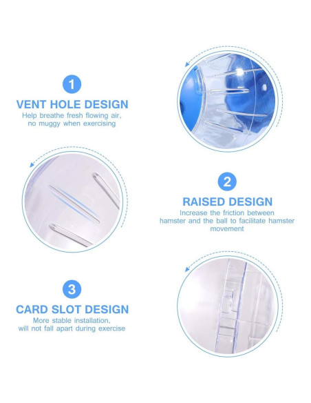 Bola de Ejercicio para Hámster CHUQIANTONG 12.19 cm Azul