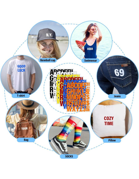 24 Hojas Letras Termoadhesivas Mckanti 1056 Piezas 5.08 cm