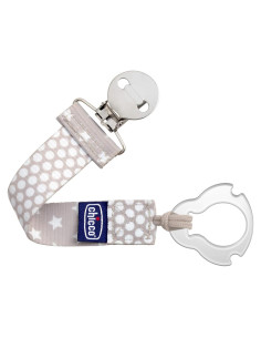 Clip de Chupete Chicco 2 en 1 Universal Gris para Bebé