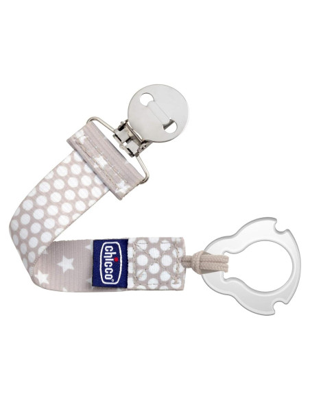 Clip de Chupete Chicco 2 en 1 Universal Gris para Bebé