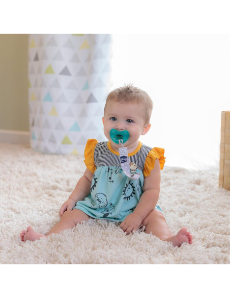 Clip de Chupete Chicco 2 en 1 Universal Gris para Bebé